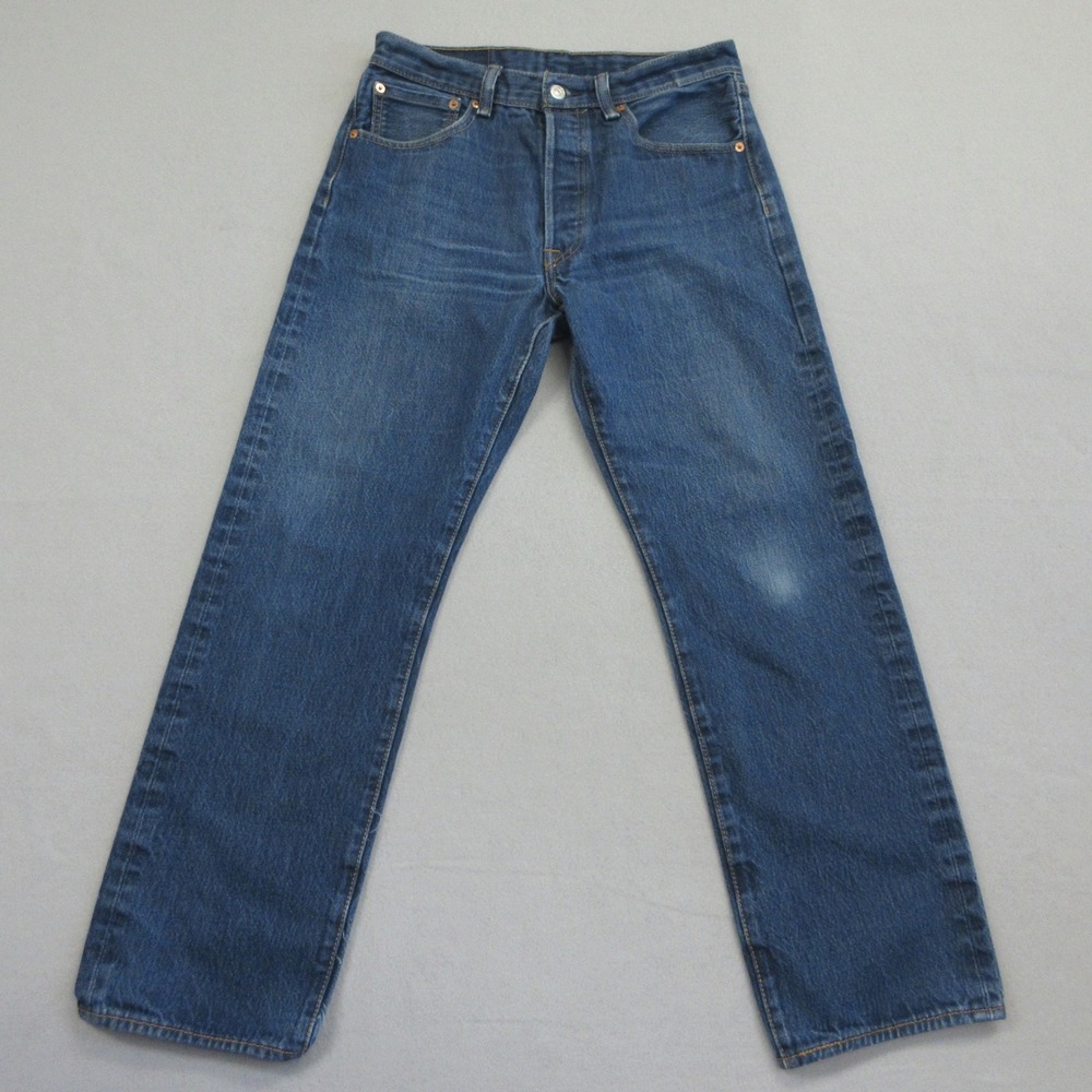 Levi's 501‎ Original Fit Jeans Mens W32 L32 Blue Denim Straight Leg Button Fly